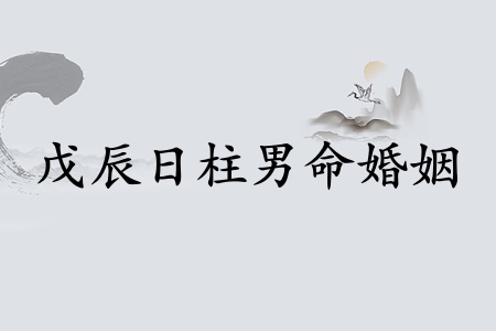 戊辰日柱男命婚姻詳解