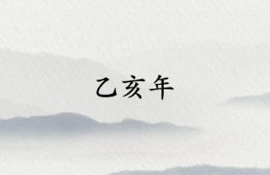 乙亥年是哪一年屬什么生肖