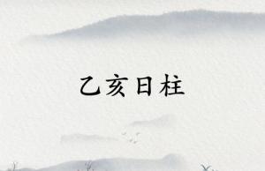 乙亥日柱三命通會精論詳解