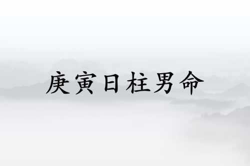庚寅日柱男命運(yùn)分析詳解